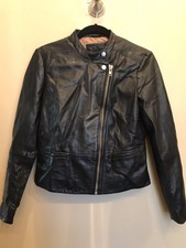 Lamarque Mia Black Leather Jacket Size M