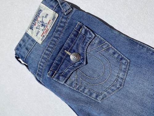 True Religion Straight Jeans Blue unisex kids size 8 - Picture 3 of 9