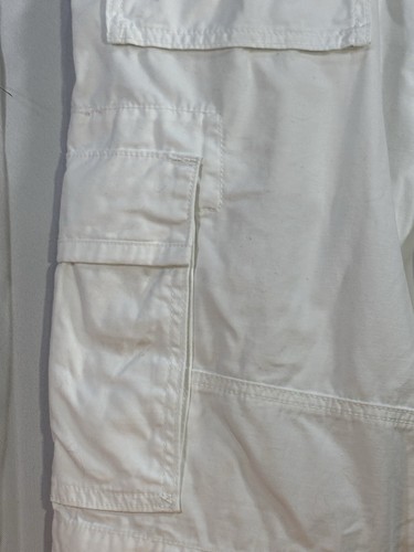 Levi Strauss Men’s Cargo White High Waist 34 “ Inseam 11 Rise 12”. 6+ Pockets - Picture 11 of 22