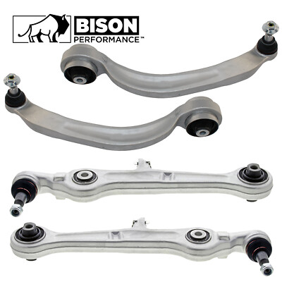 Bison Performance 4pc Front Lower Forward Rearward Control Arm Kit For A4 RS4 S4