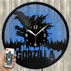 LED Clock Godzilla LED Light Vinyl Record Wall Clock LED Wall Clock 1971