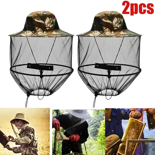 Anti-Mosquito Bug Bee Insect Head Net Hat Cap Sun Protection Fishing Hiking Xia