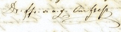 AUTOGRAPH - DR. HANS PHILIPP WERNER FREIHERR VON UND ZU AUFSESS