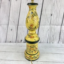 BRADBURN GALLERY Table Lamp Hand Painted Floral 25 1/2” tall no shade