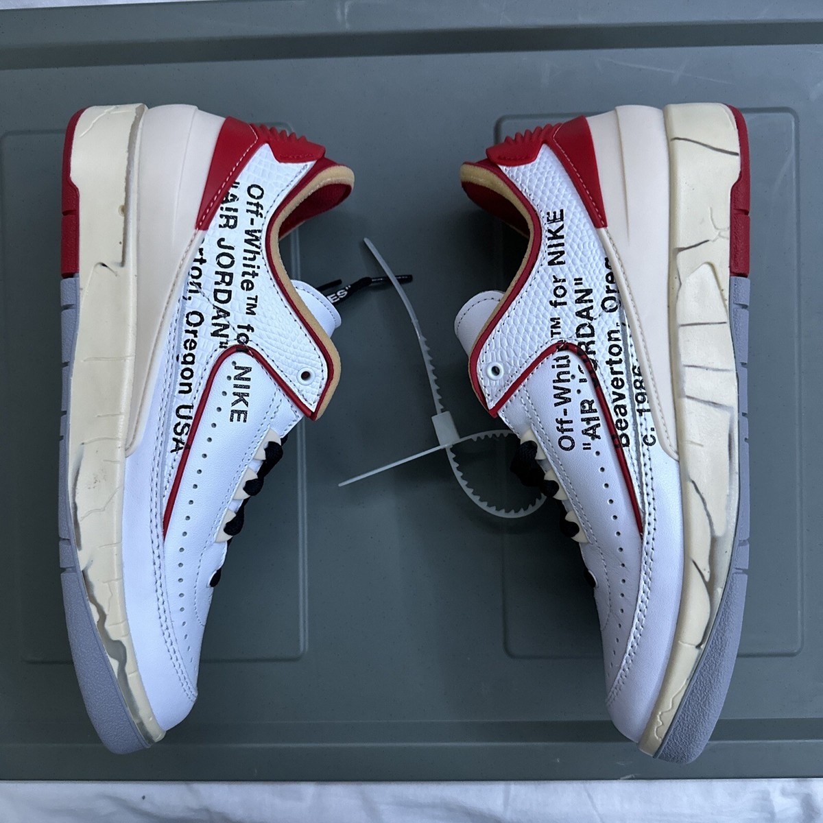 Size 5.5 - Jordan 2 Retro Low SP Off-White Varsity Red 2021