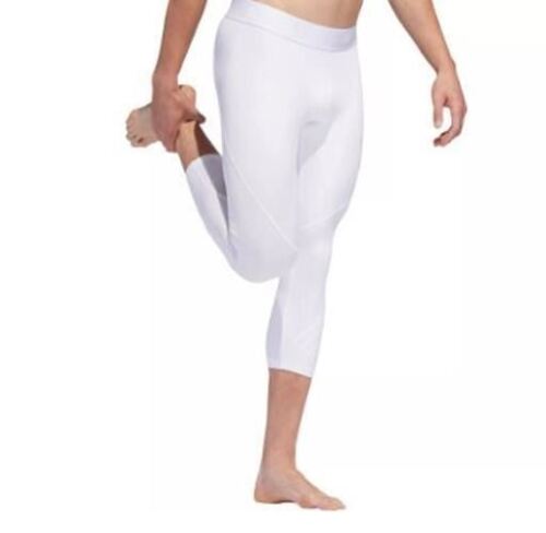 Adidas Men's Alphaskin Tights Sport Compression Pants White (Size: 2XL) DZ8439 - Picture 4 of 6