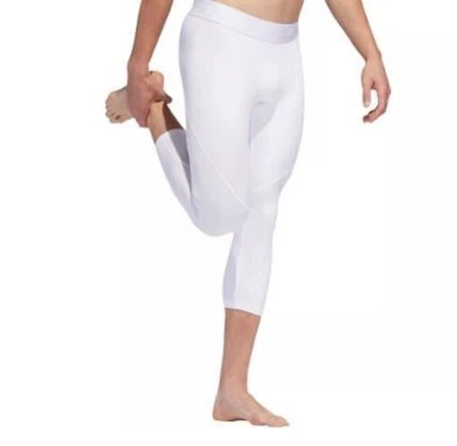 Adidas Men's Alphaskin Tights Sport Compression Pants White (Size: 2XL) DZ8439 - Image 4 of 4