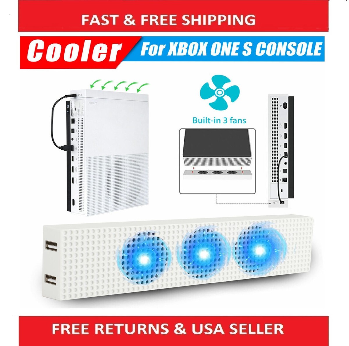 For Xbox one S Console High Speed Cooler Cooling Fan Dual USB