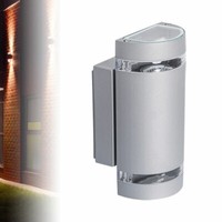 AußEnleuchte Wandlampe Strahler IP44 Grau Oben Unten Strahlend GU10 IP44 Up Down