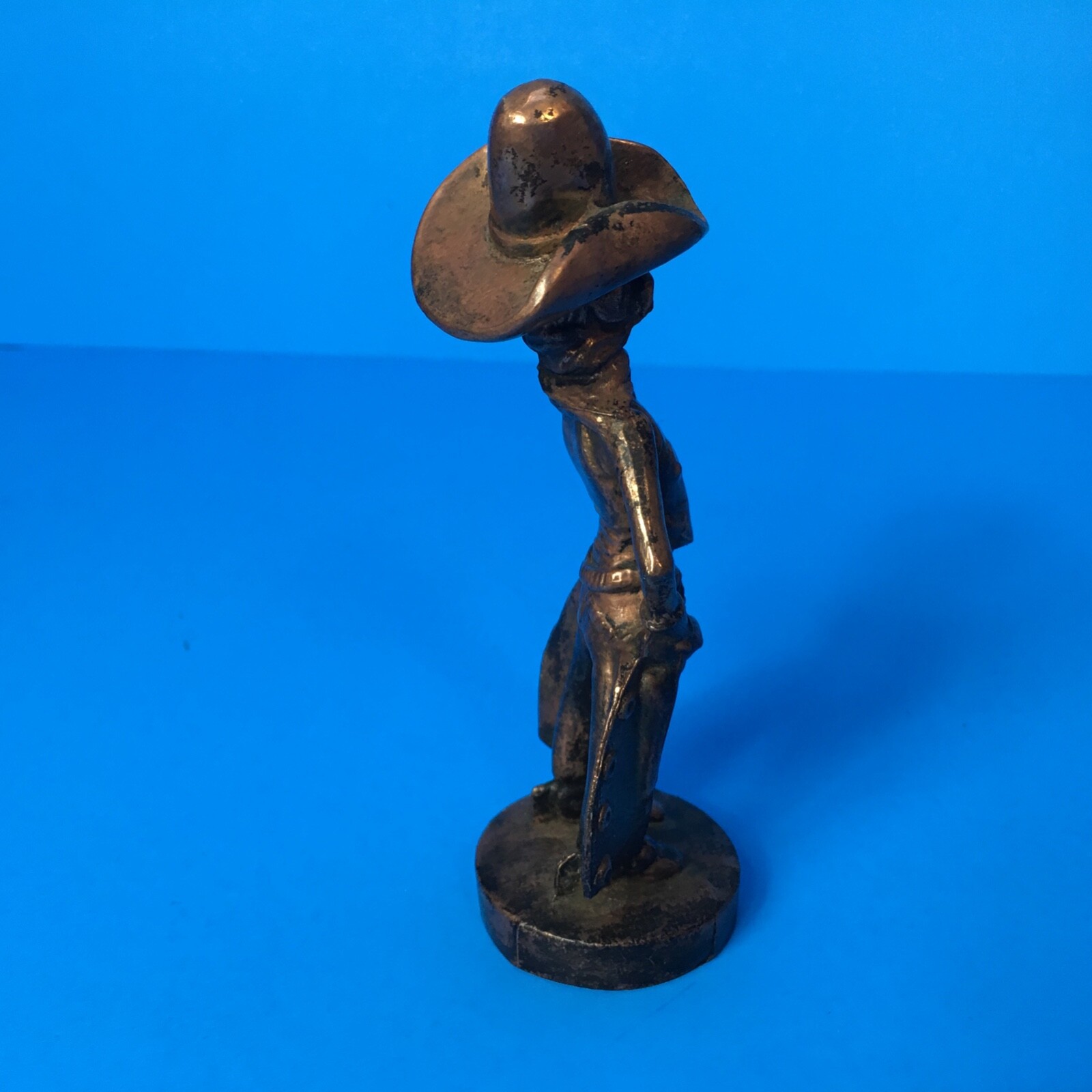 Vintage Copper Comical Bowlegged Cowboy Figurine Western Americana eBay