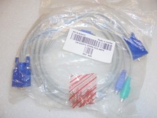 NEW Genuine Dell KVM Cable 7' HD-15 2 X 6PIN PS2 J5471