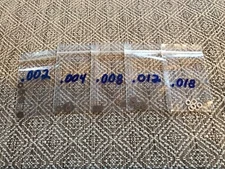 TRIGGER & SEAR STAINLESS SHIM PACK, 1/8 ID SHIMS, CROSMAN 2240, 2300, 1377, 1740