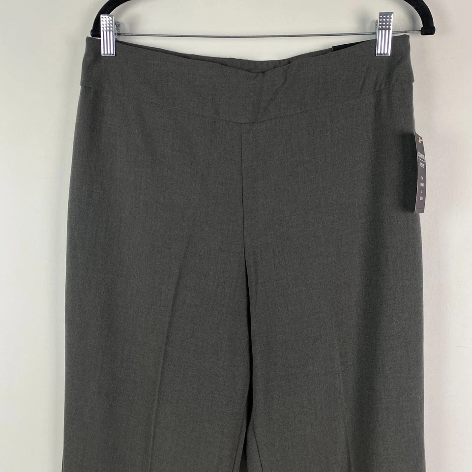 Zac & Rachel Pants Womens 12P The Ultimate Fit Gray Straight Leg Pull On - Image 2 of 4