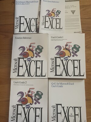 set of 4 books for microsoft excel with set of floppy disks 