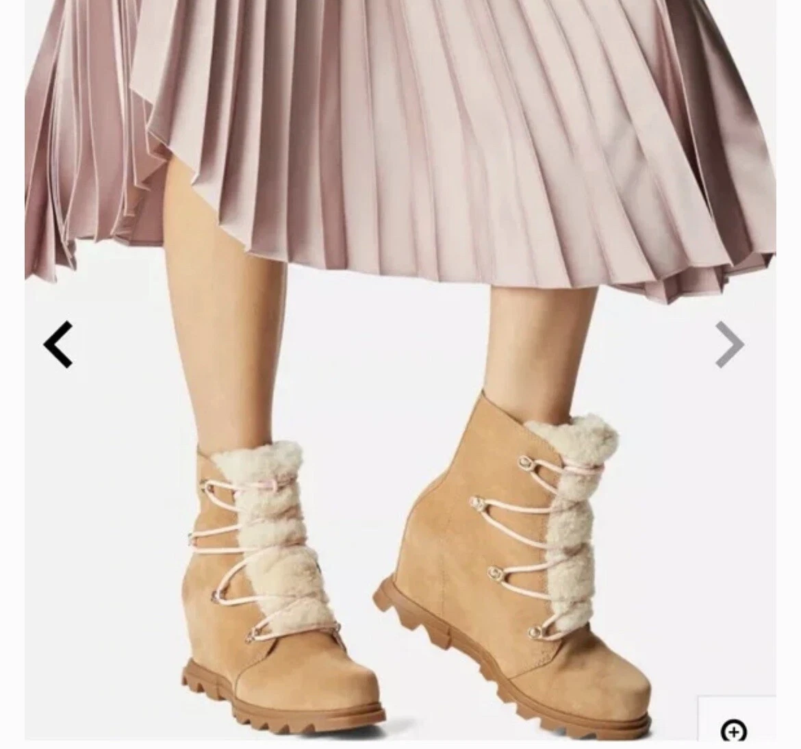 Joan of arctic best sale wedge genuine shearling bootie