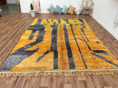 HIGH QUALITY MOROCCAN Rug , Soft Wool Rug , Shaggy Moroccan Rug , Mrirt Rug