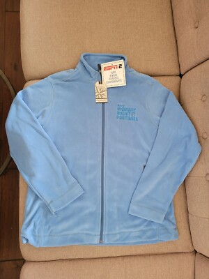 NWT NFL ESPN monday night Football Tailgate zip fleece jacket light blue
