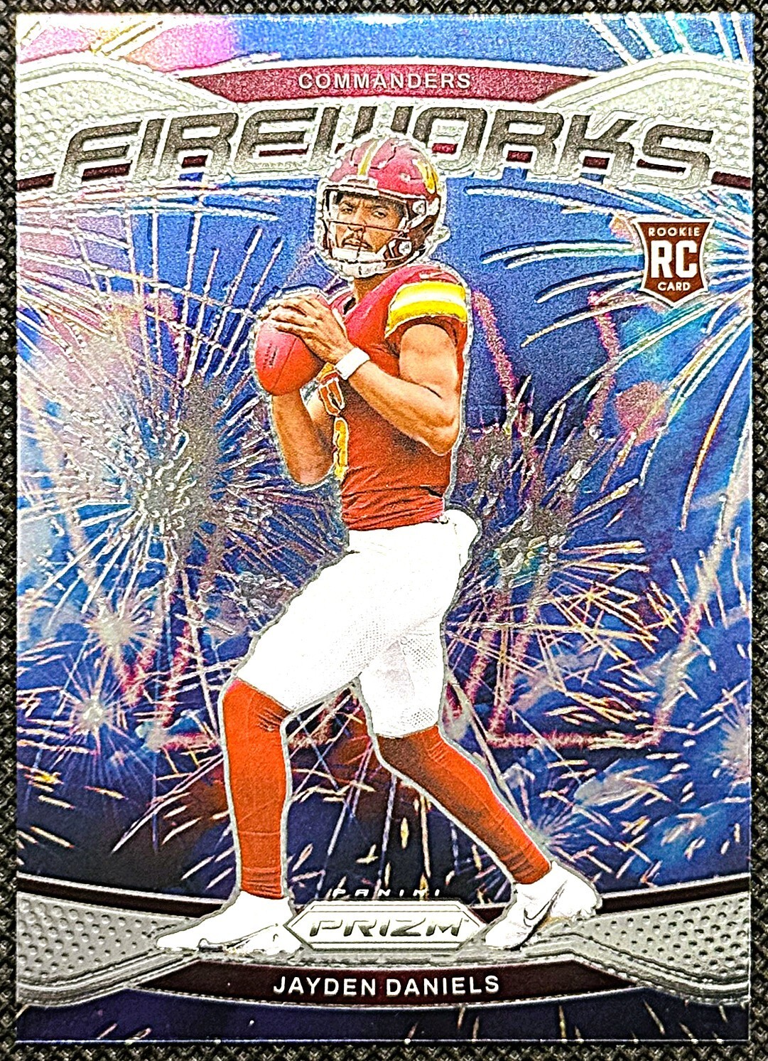 2024 Panini Prizm - Fireworks Jayden Daniels #24 (RC)