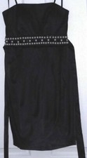 *CITY TRIANGLES BLACK DRESS SIZE 5 JUNIOR EVENING PEARLS BEADS SILKY NWT