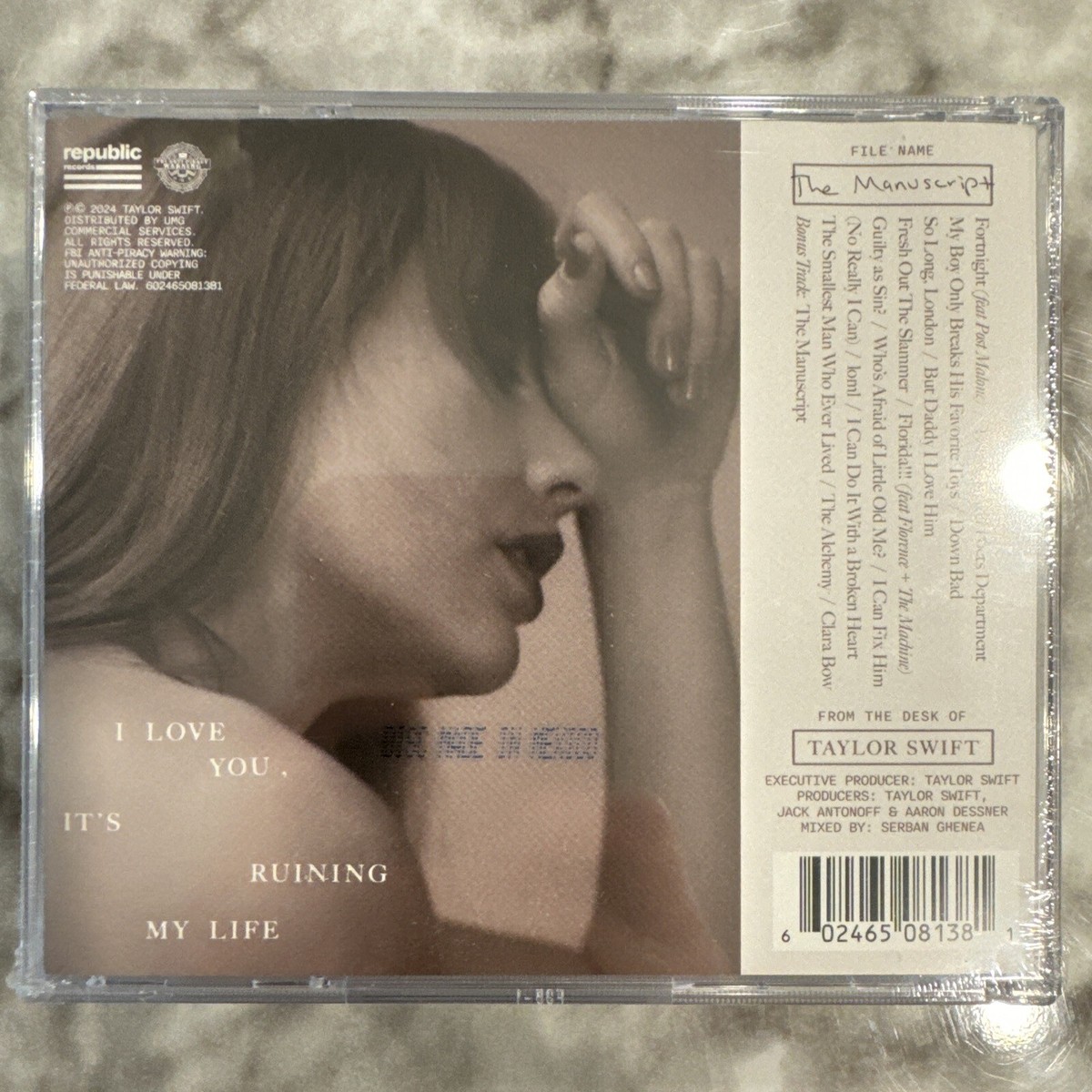 taylor swift TTPD直筆サイン入り CD The Tortured Poets Department TTPD Taylor Swift SIGNED CD