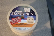 BLOOD RUN TACKLE 20 LB TEST 100% FLUOROCARBON LEADER PREMIUM 100YDS