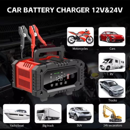 20A 12V 24V 20 Amp Car Battery Smart Charger for Lead Acid LiFePo4 AGM battery - Picture 5 of 11