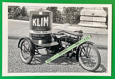Found 4X6 PHOTO Old Nestle KLIM Powdered Milk Delivery Motorcycle Truck Sidecar