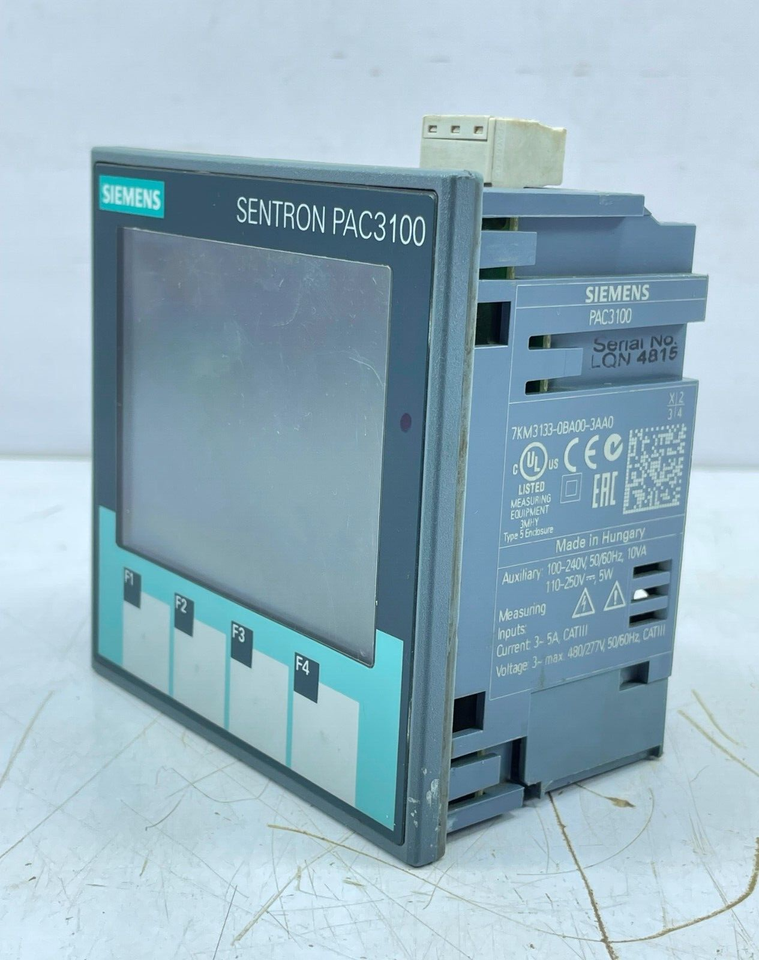 Siemens Sentron PAC3100 Power Monitor Device S/N LQN4815 100-240V 50 ...
