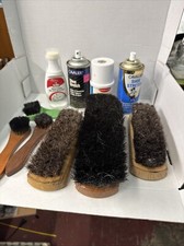 Vintage Assortment of 6 Shoe Shine Brushes and more star,kiwi,hushpuppies