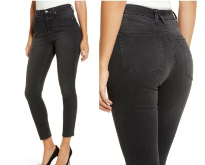 Good American Women Grey Skinny Jeans High Waist Stretch Slim Denim Pants  Australia