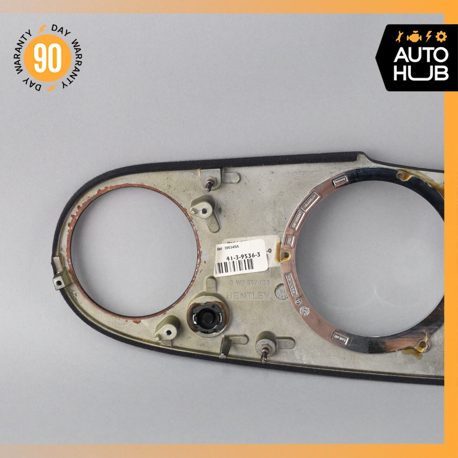 03-13 Bentley Continental GT GTC Dash Panel Speedometer Bezel Trim Wood OEM 81k