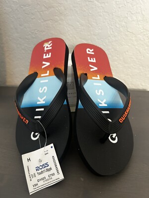 NEW/quicksilver flipflops kids Size10 aqbl100354