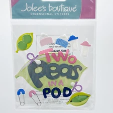 Jolee's Boutique Two Peas In A Pod Stickers Baby Girl Boy Twins Scrapbooking
