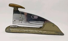 Vintage Swingline No. 4 Two Tone Speed Stapler Art Deco Office Desk Accessory 
