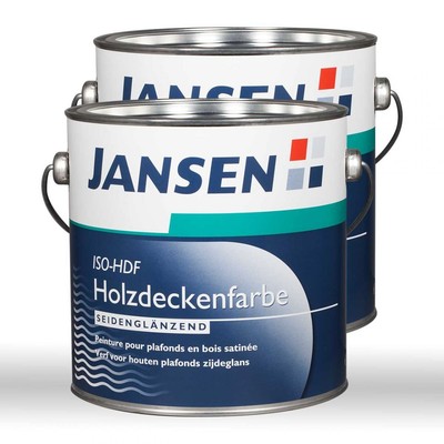 2 X Jansen Iso Hdf Holzdeckenfarbe Weiss Seidenglanzend 5l Holzdecke Streichen Ebay
