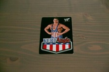  mint wwf vintage kurt angle vending machine die-cut sticker 2000 wwe olympics