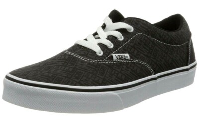 Neu Vans Kinder Jungen Mädchen Unisex Doheny Sneaker Turnschuhe Schwarz/Weiß Größe UK 1