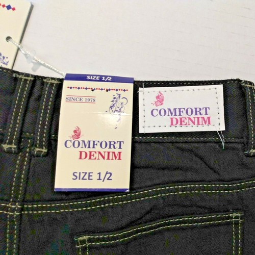 Comfort Denim Women Size 1/2 Black Jean short Shorts Stretch Classic Mid Rise - Picture 3 of 7
