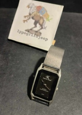 Orologio Calvin Klein 1638 quarzo rettangolare 30x25 mm made in USA watch 
