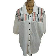 Vintage Tapestry Western Button Down Shirt Short Sleeve Pleated Made in USA