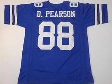 UNSIGNED CUSTOM Sewn Stitched Drew Pearson Blue Jersey - M, L, XL, 2XL, 3XL