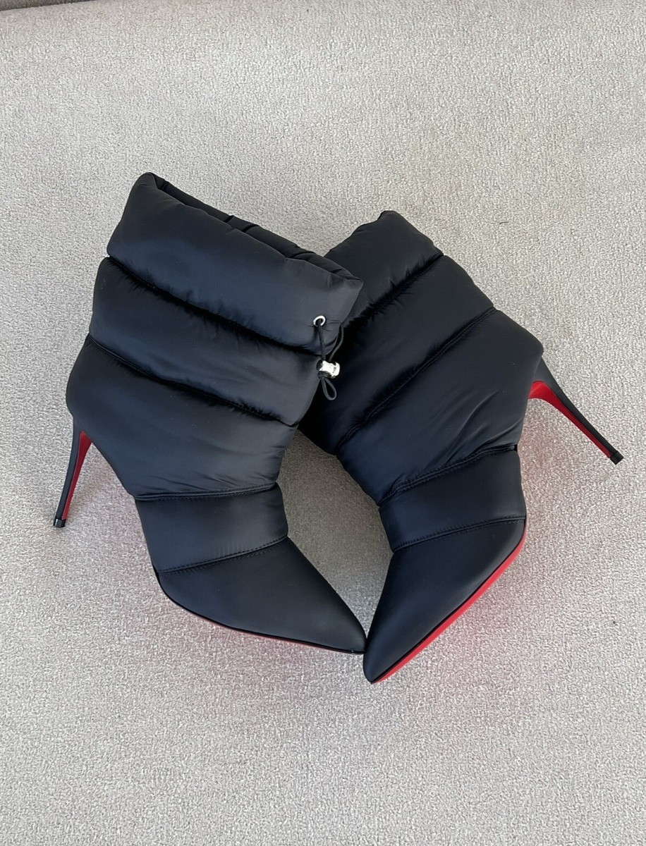 louboutin red christian louboutin puffer boots