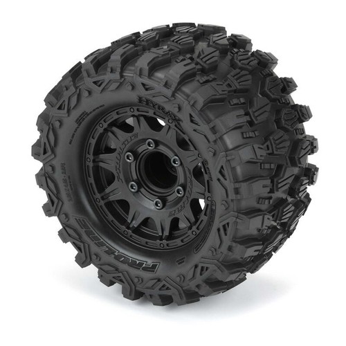 Pro-Line 10190-10 1/10 Hyrax Front/Rear 2.8" MT Tires Mounted 12mm Blk Raid (2) - Picture 3 of 5