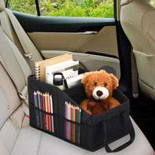 Passenger Seat Organizer Car Foldable Storage for Console Front/Back Seat with M