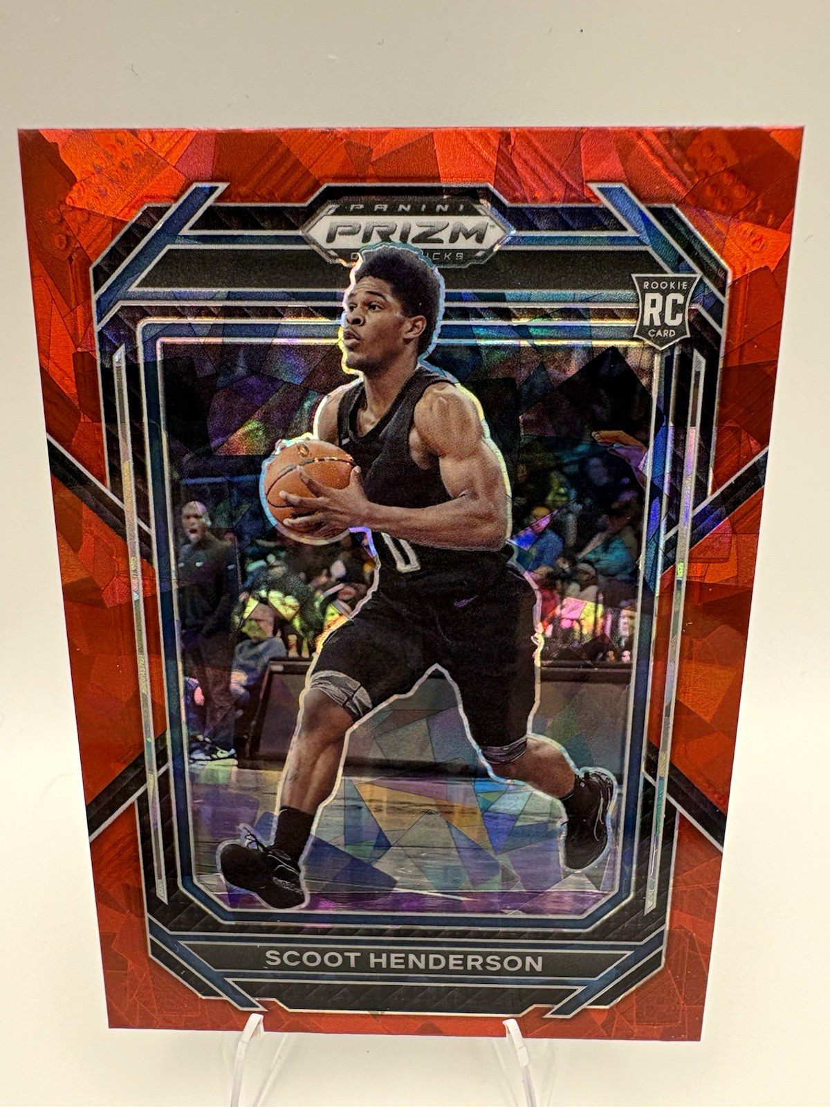 Panini Prizm Draft Picks 2023 Scoot Henderson Rookie #24 Red Cracked Ice Blazers