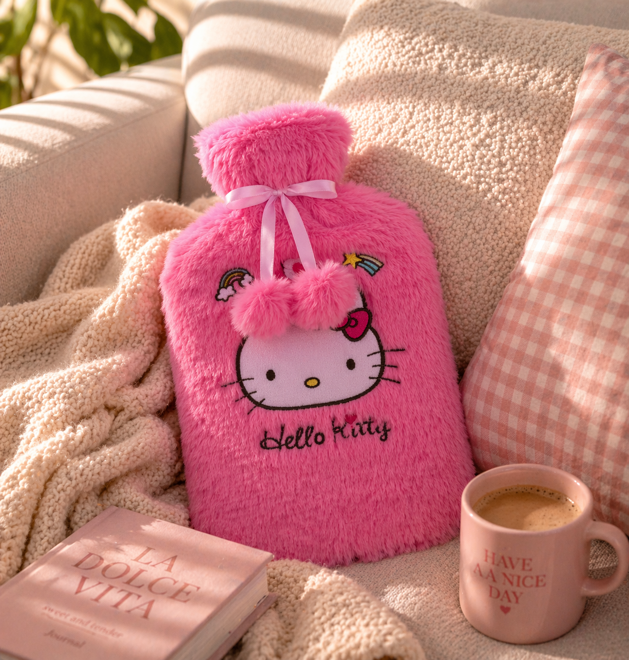 Hello Kitty Fur Hot Water Bottle 1L