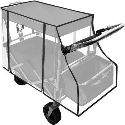 QWORK  Universal Bollerwagen Regenschutz Transparent Regenverdeck mit