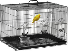 Gabbia per Uccelli Con 2 Posatoi E 3 Ingressi, Voliera Gabbietta per Uccellini C