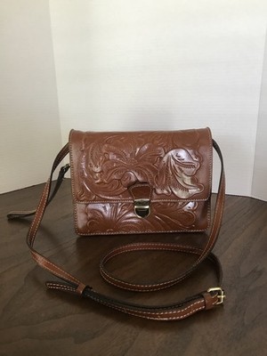 Patricia Nash Tooled Florence Leather Lanza Cross Body, Shoulder Bag & Wristlet