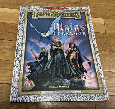 Advanced Dungeons & Dragons Villains' Lorebook Forgotten Realms Original